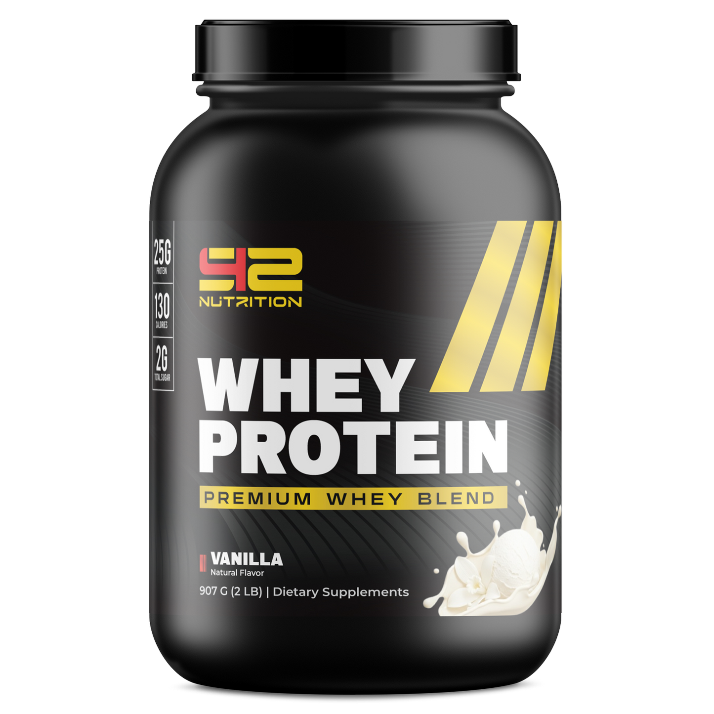 Build lean muscle, recover faster, and fuel your performance with S42 Whey Protein. Formulated with high-quality whey protein, each serving delivers the protein your body needs to support muscle growth, speed recovery, and maintain lean muscle after intense workouts. Whether you're an athlete, fitness enthusiast, or simply looking to increase your daily protein intake, S42 Whey Protein mixes smoothly and tastes great, making it the perfect post-workout shake or anytime protein boost.