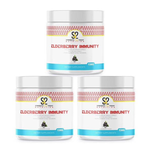 Give your immune system 3 months worth of immunity defense with Zinc and Vitamin C. Our great Strength For Today Nutrition Elderberry Immunity formula includes 1000mg of Elderberry and 1000mg of Vitamin C to give you the extra protection your immune system needs.