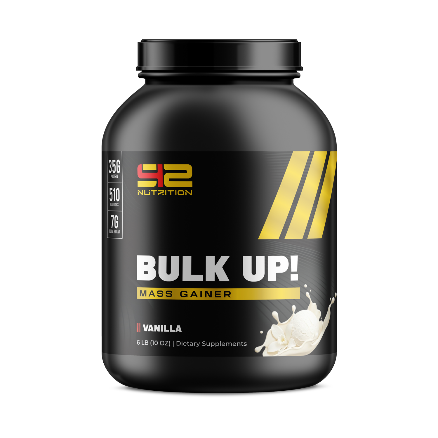 Bulk Up Whey Protein delivers 35g of protein and 510 calories per serving to support muscle growth, recovery, strength, and healthy weight gain.
Key Benefits
35g Premium Protein to support muscle growth and recovery
510 Calories to help increase size and lean mass
Carbohydrates to replenish energy after training
Mixes Easily for a smooth shake anytime
Made for Athletes focused on strength and performance