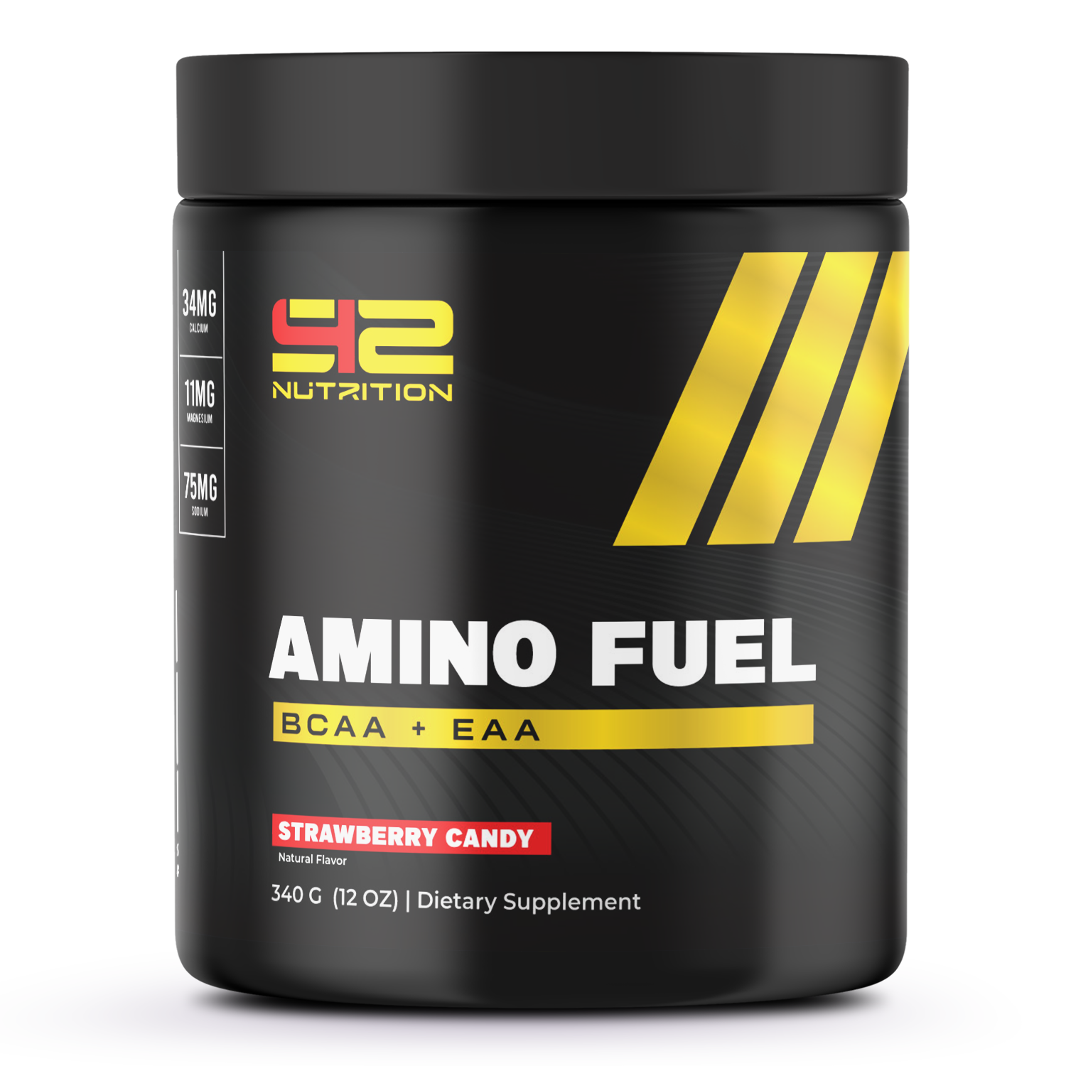 Fuel your performance and recovery with S42 Nutrition Strawberry Candy Amino Fuel BCAA + EAA. This delicious amino acid formula combines Branched-Chain Amino Acids (BCAAs) and Essential Amino Acids (EAAs) to support muscle recovery, reduce muscle breakdown, promote lean muscle growth, and keep you hydrated before, during, or after training. With a refreshing strawberry candy flavor, Amino Fuel helps athletes and fitness enthusiasts recover faster, train harder, and stay ready for every workout.