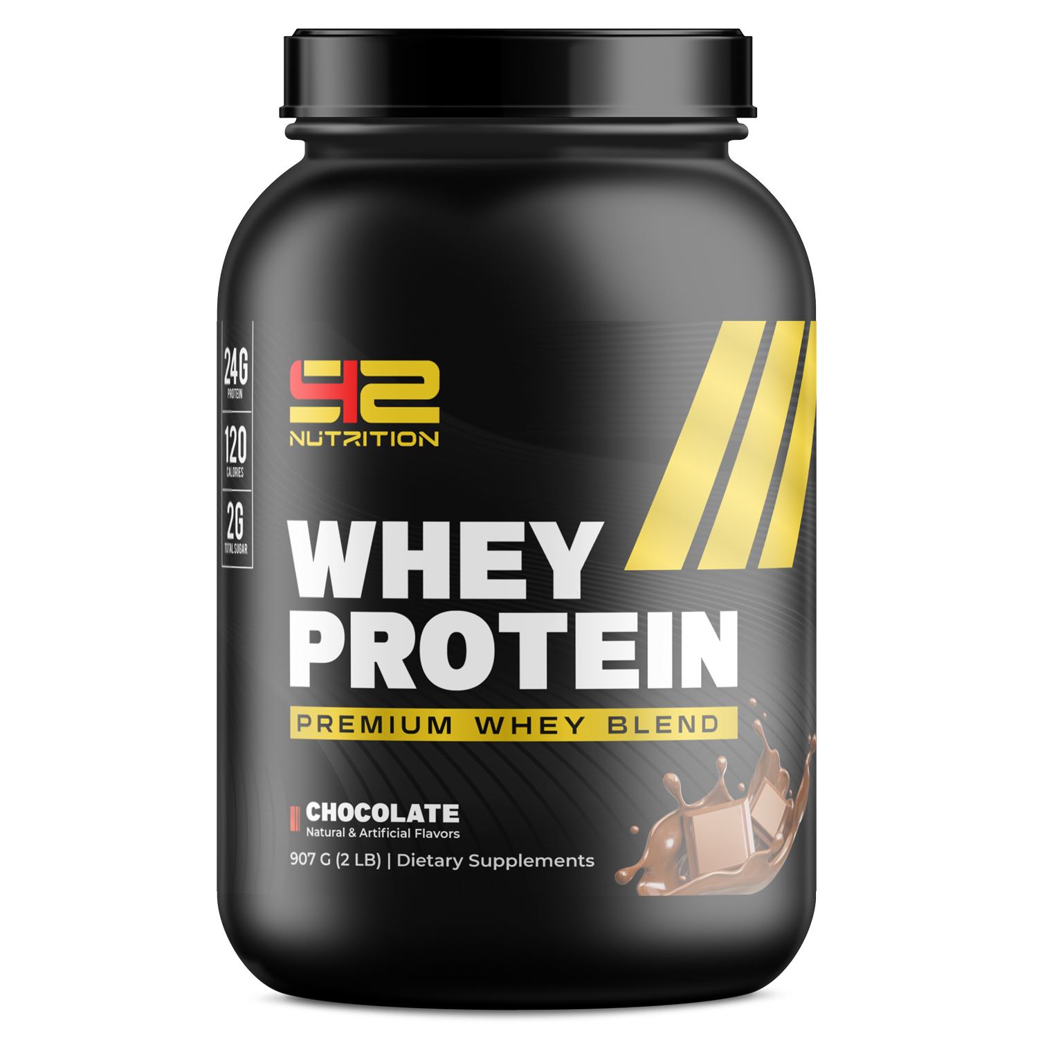 Build lean muscle, recover faster, and fuel your performance with S42 Whey Protein. Formulated with high-quality whey protein, each serving delivers the protein your body needs to support muscle growth, speed recovery, and maintain lean muscle after intense workouts. Whether you're an athlete, fitness enthusiast, or simply looking to increase your daily protein intake, S42 Whey Protein mixes smoothly and tastes great, making it the perfect post-workout shake or anytime protein boost.