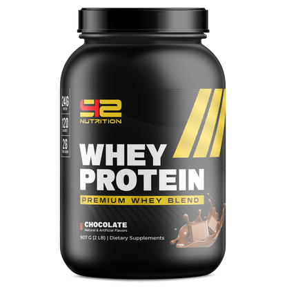 Build lean muscle, recover faster, and fuel your performance with S42 Whey Protein. Formulated with high-quality whey protein, each serving delivers the protein your body needs to support muscle growth, speed recovery, and maintain lean muscle after intense workouts. Whether you're an athlete, fitness enthusiast, or simply looking to increase your daily protein intake, S42 Whey Protein mixes smoothly and tastes great, making it the perfect post-workout shake or anytime protein boost.