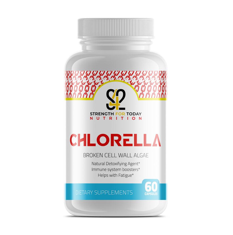 Strength For Today Nutrition Chlorella is packed full of nutrients and also a natural detoxifying agent which helps cleanse your body of harmful toxins. The antioxidants and other nutrients in Chlorella boost your immune system and helps with fatigue.