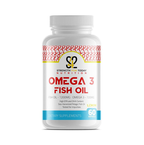Enjoy the benefits of our Strength For Today Nutrition Omega 3 Fish Oil without the fish taste in your mouth. Our lemon flavored Omega 3 may help to lower the risk of heart disease, lower blood pressure and reduce triglycerides.