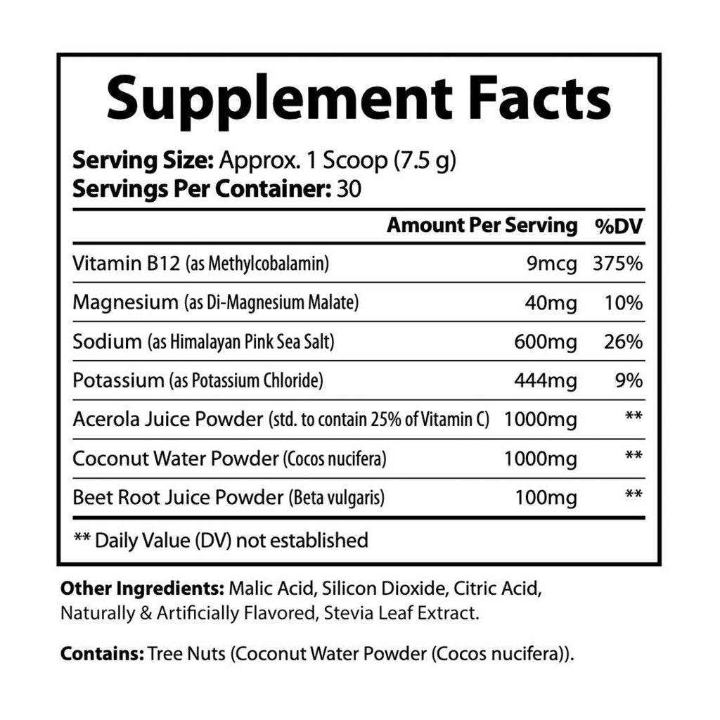 Hydrate Electrolyte Powder - Strength For Today Nutrition