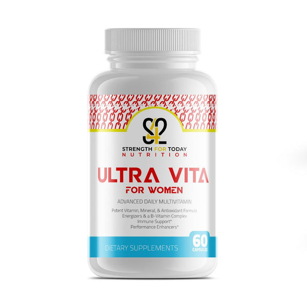 Strength For Today Nutritions Ultra Vita for Women provides the perfect amount of vitamins, minerals, antioxidants, and herbs. In today's fast paced world, many of us do not get the daily recommended allowance of vitamins, minerals and other nutrients. Strength For Today Nutrition, LLC helps to bridge the nutrient gap for your diet. It offers immune support, increased energy, and mental alertness by providing your body with all it needs. Get exactly what you need with a formula made for you.